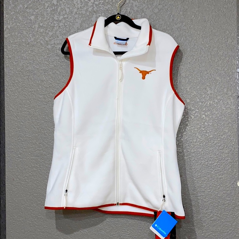 NWOT Columbia Women’s Fleece Longhorns Vest Size XL